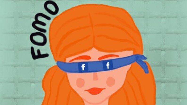 Fomo konulu bilgilendirme afişi  veya storyboard tasarımı