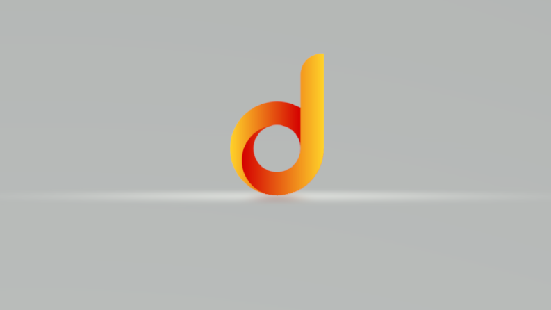 Gradyen -d- harf logo