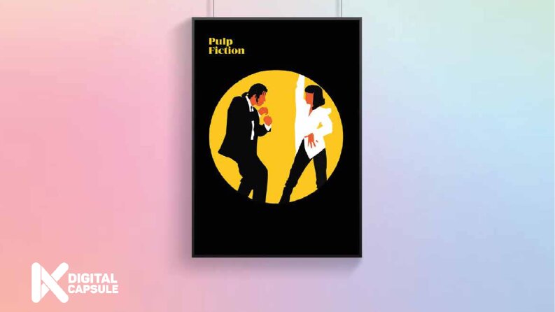 Poster Tasarımı Proje Örneği - Pulp Fiction