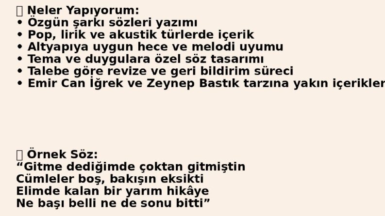 Duygulara Dokunan Sözler | Özgün ve Etkileyici Şarkı Sözleri