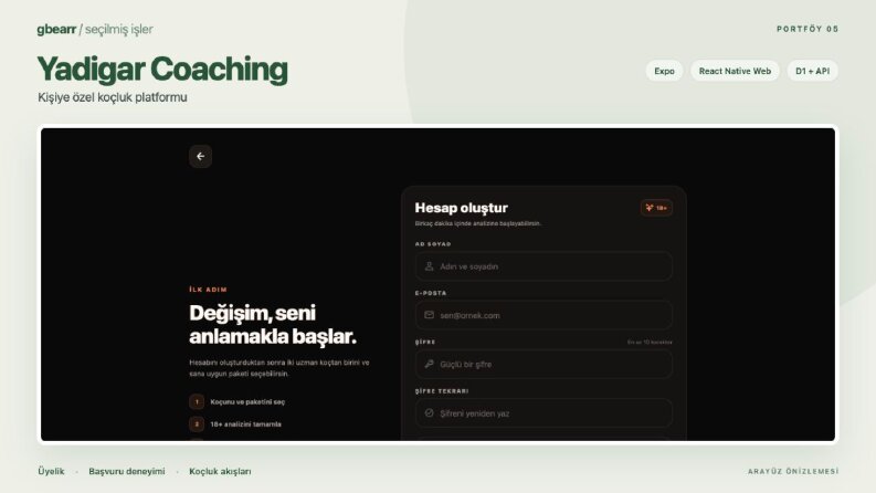 Yadigar Coaching — Koçluk Platformu