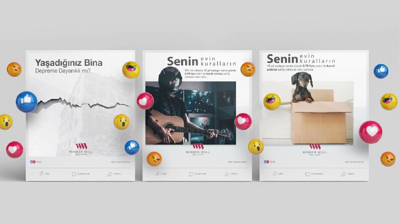 Winner Wall Firması için hazırladığımı sosyal medya postu