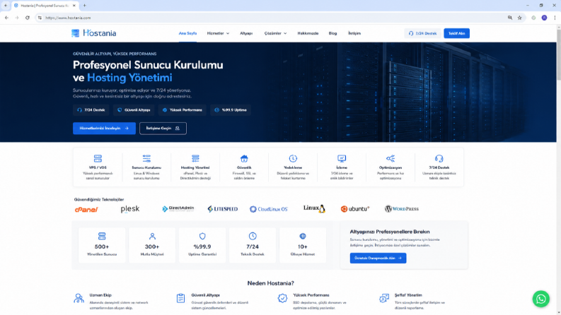 Hostania – Sunucu Kurulumu ve Hosting Yönetimi