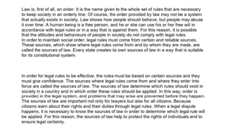 Sources of law ın poland and ın my homeland