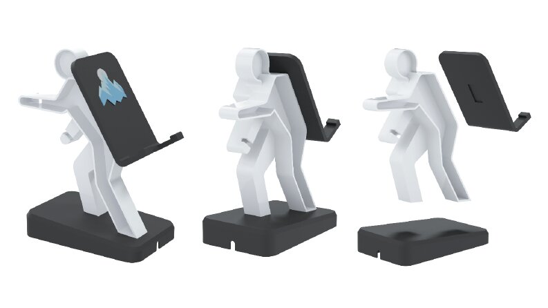 Dağcı temalı telefon tutacağı tasarladım.