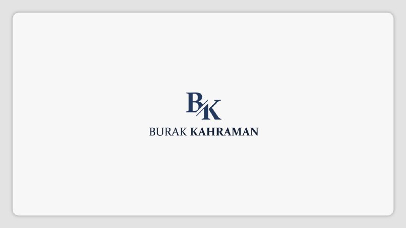Burak Kahraman için Logo Tasarımı