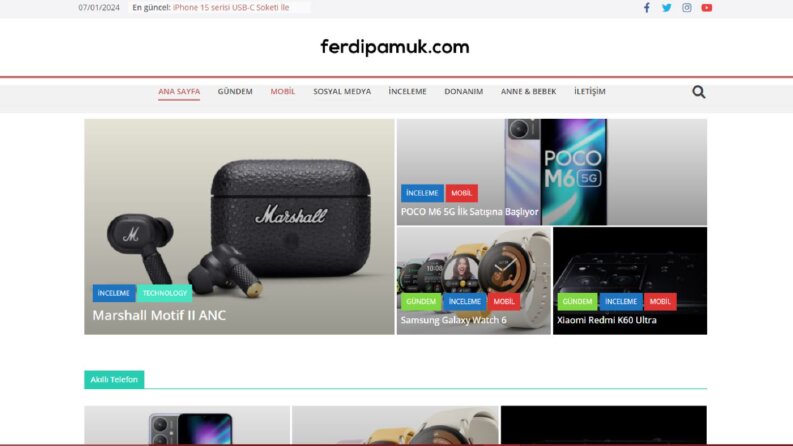 ferdipamuk.com blog site yapımı