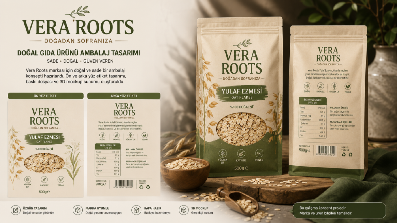 VERA ROOTS — Doğal Gıda Ambalaj Tasarımı