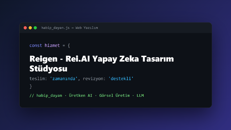 Reigen - Rei.AI Yapay Zeka Tasarım Stüdyosu
