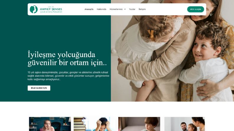 Psikiyatrist Uzm. Dr. Ahmet Şenses Website Tasarımı