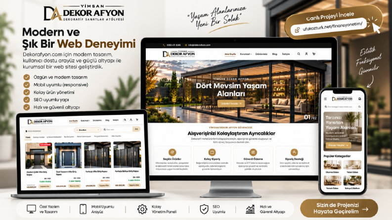 Dekor Afyon – Özel Tasarım E-Ticaret Web Sitesi
