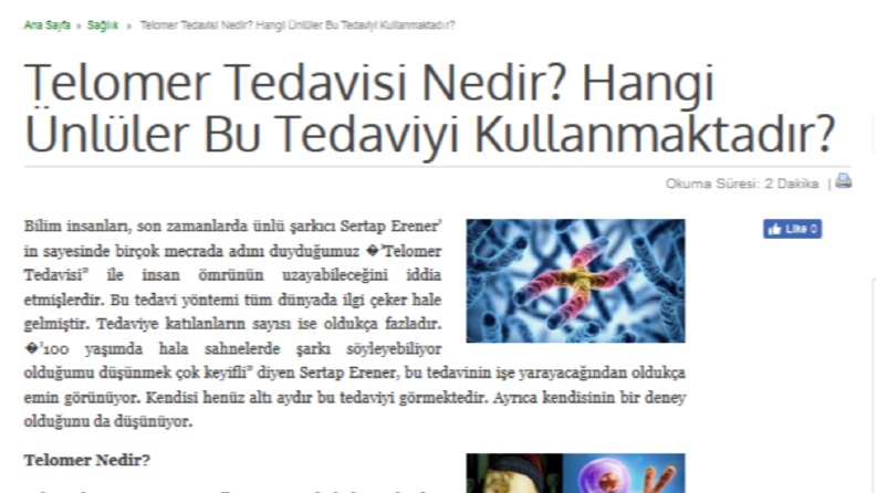 Telomer Tedavisi Nedir? Hangi Ünlüler Bu Tedaviyi 
