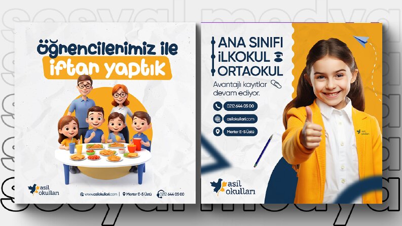 Okul - Örnek Sosyal Medya Tasarımları