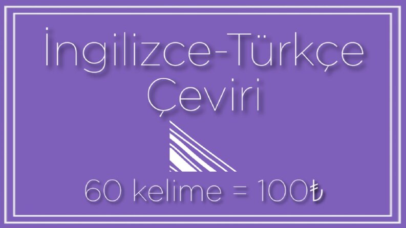 İngilizce-Türkçe Çeviri