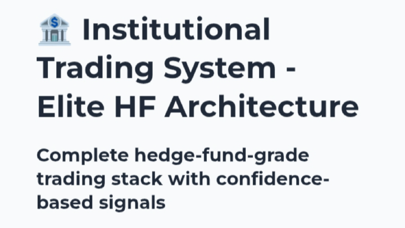 Institutional Düzeyde Algo Trading Karar Sistemi 