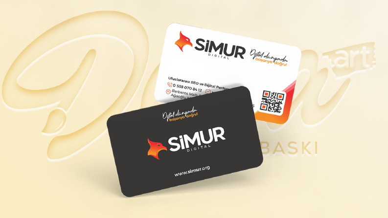 Embos Laklı Oval Kesim Kartvizit Tasarımları