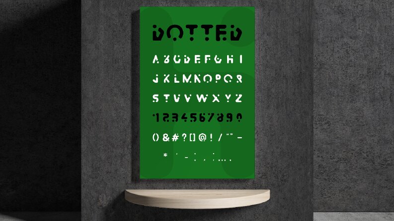 Dotted Font Tasarım(Uluslararası Pangram Yarışması/Finalist)