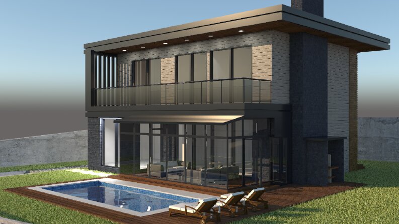Riva'da Doğayla Diyalog – İki Katlı Modern Villa Konsepti