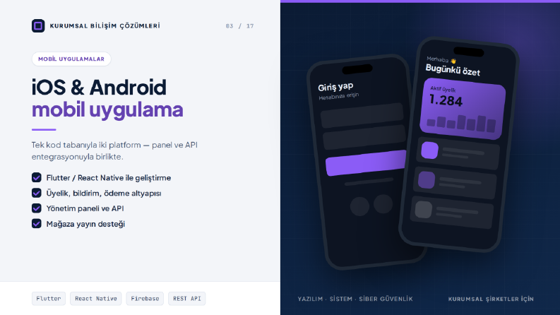 iOS ve Android Mobil Uygulama Geliştirme (Flutter)