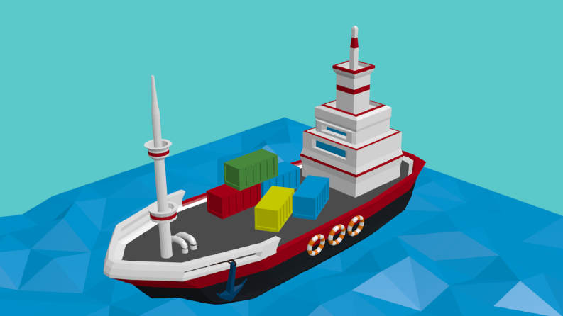 Low poly gemi