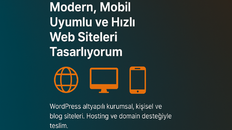 Modern, hızlı ve mobil uyumlu web siteleri tasarlıyorum