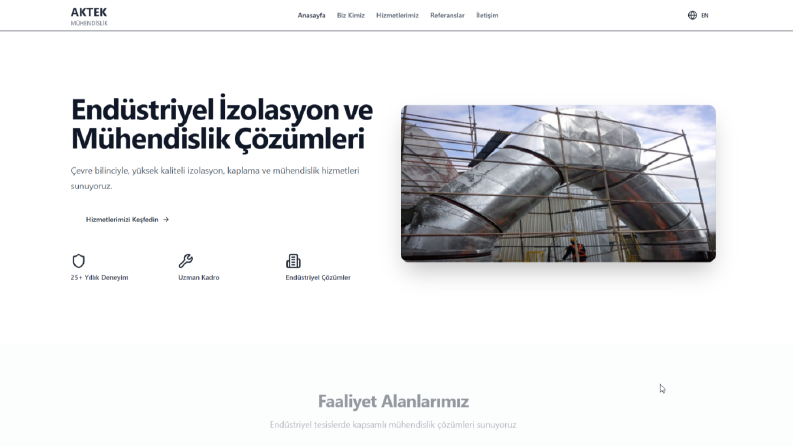 AKTEK Mühendislik Site Yenilemesi
