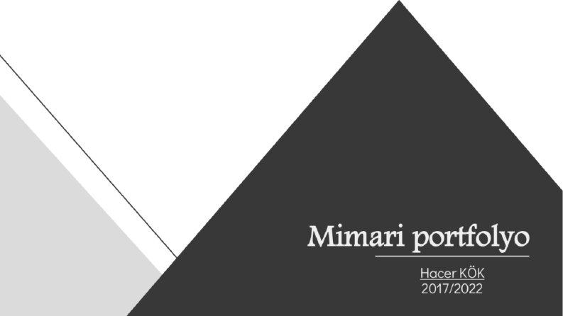 Mimari Portfolyo