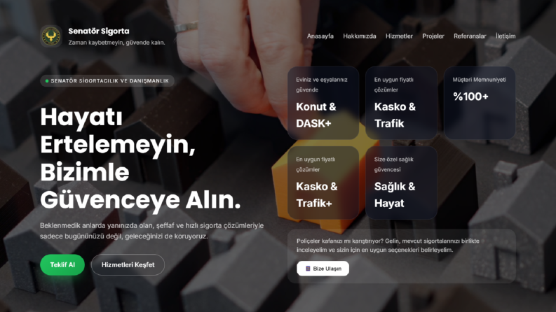 Senatör Sigorta – Kurumsal Web Tasarımı ve CMS Yönetimi