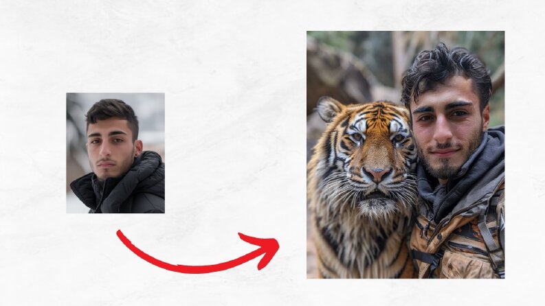 Yüz değiştirme portre tasarım