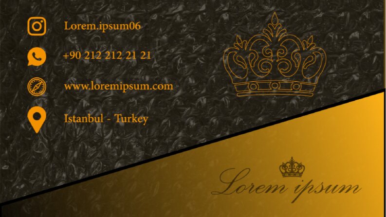 Lorem İpsum - Lüks kartvizit çalışması