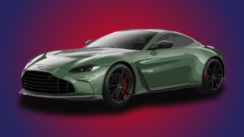 Aston Martin V12 Vantage İllüstrasyon
