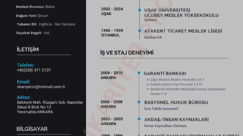 Etkileyici Tasarım Cv
