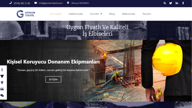 Tekstil Firması Web Çalışması