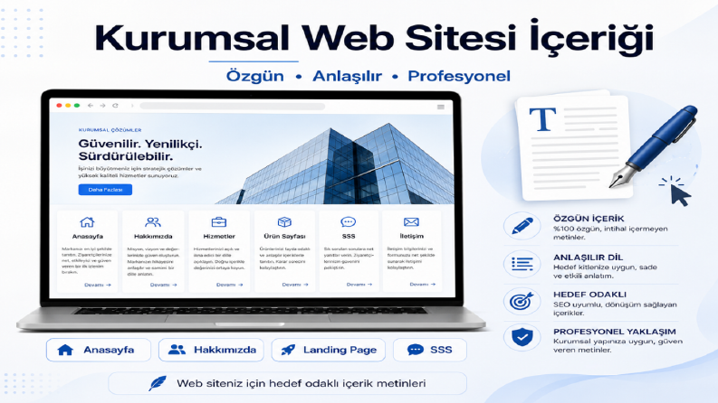 Kurumsal Web Sitesi İçerik Çalışması