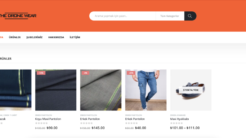 DroneWear - Web Sitesi