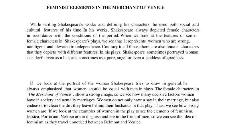 Shakespeare- The Merchant of Venice 