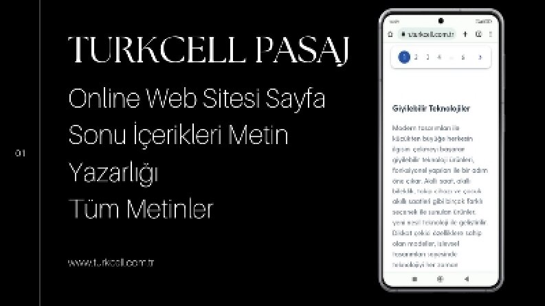 TURKCELL PASAJ TÜM WEB SİTESİ İÇERİKLERİ 