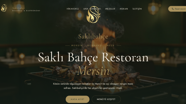 Saklıbahçe Restaurant için Web Sitesi Tasarımı ve SEO