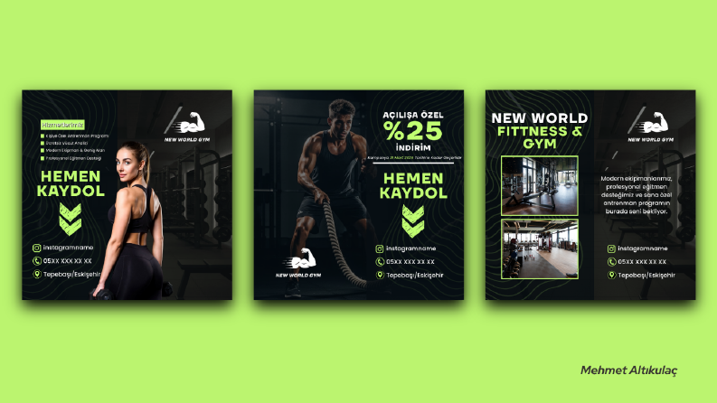 Gym & Fitness Sosyal Medya Tasarımı