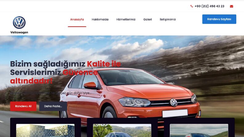 Volkswagen -Web Sitesi Tasarımı