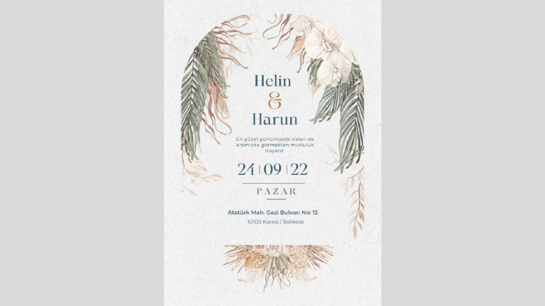 Ben Sizin İçin Her Çeşit Davetiye Tasrımı Oluşturabilirim