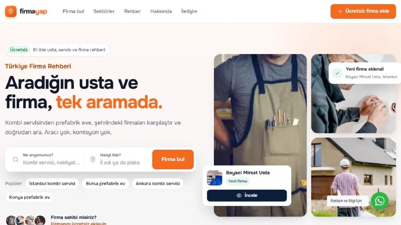 Firmayap | Türkiye Firma Rehberi, Özel WordPress Teması