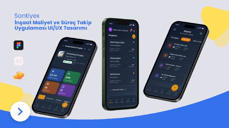 Şantiyex – İnşaat Maliyet ve Süreç Takip Uygulaması UI/UX Ta