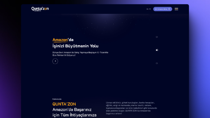 Quantazon firması için yapmış olduğum çalışmam.