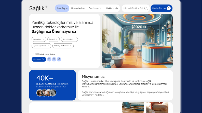 Sağlık+ Web tasarımı