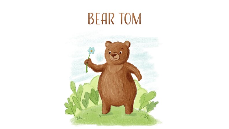 Bear Tom Çocuk Kitabı Kapak Tasarımım