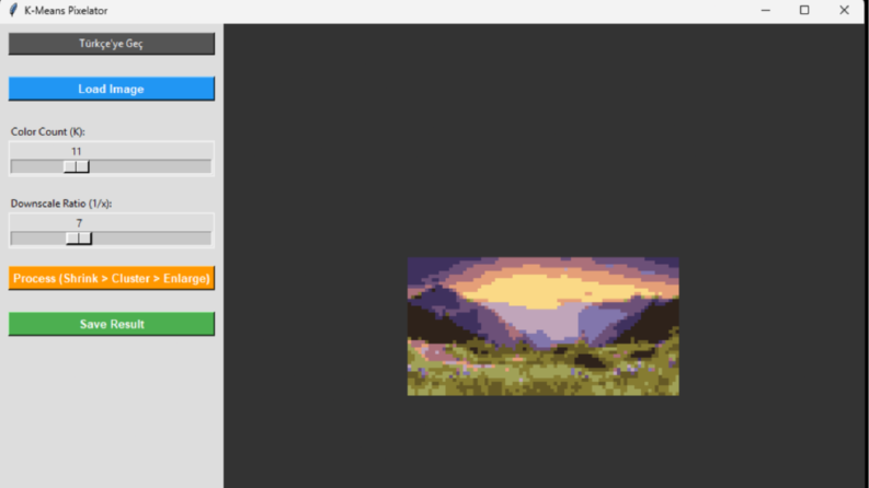 Python ile K-Means Pixel Art Dönüştürücü