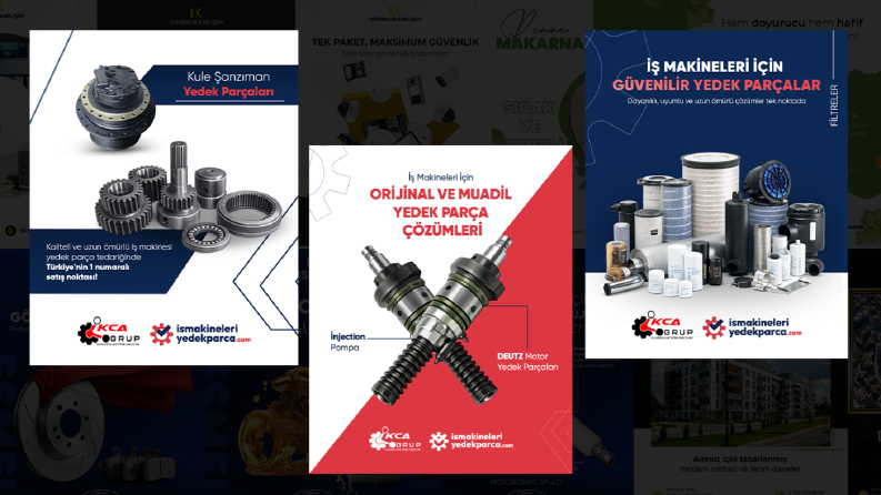 İş Makineleri Yedek Parçaları Post Tasarımları