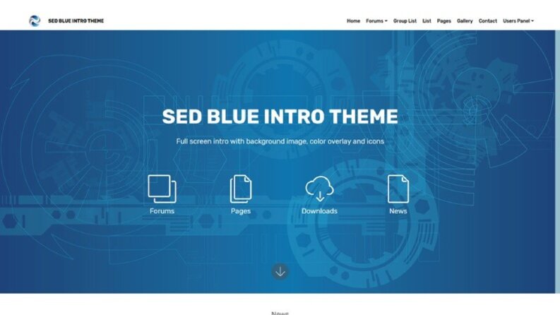 Blue intro tasarımı