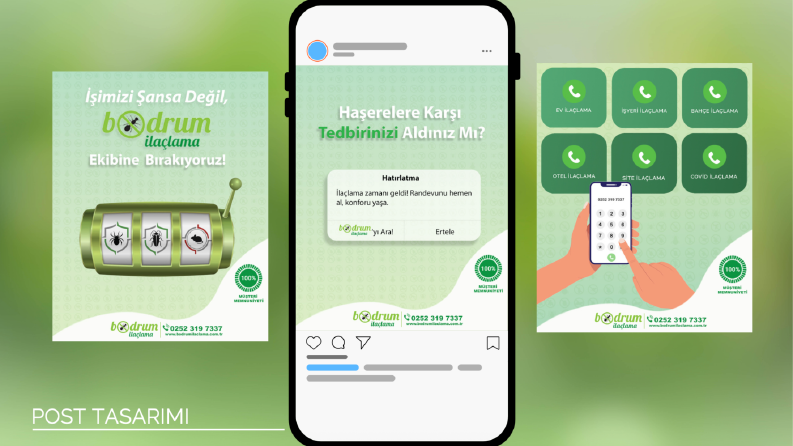 Kurumsal Sosyal Medya Post Tasarımı – Bodrum İlaçlama